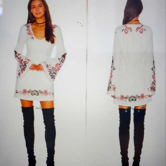 Free people Ivory Comb Bell sleeves dress - Picture 2 of 11